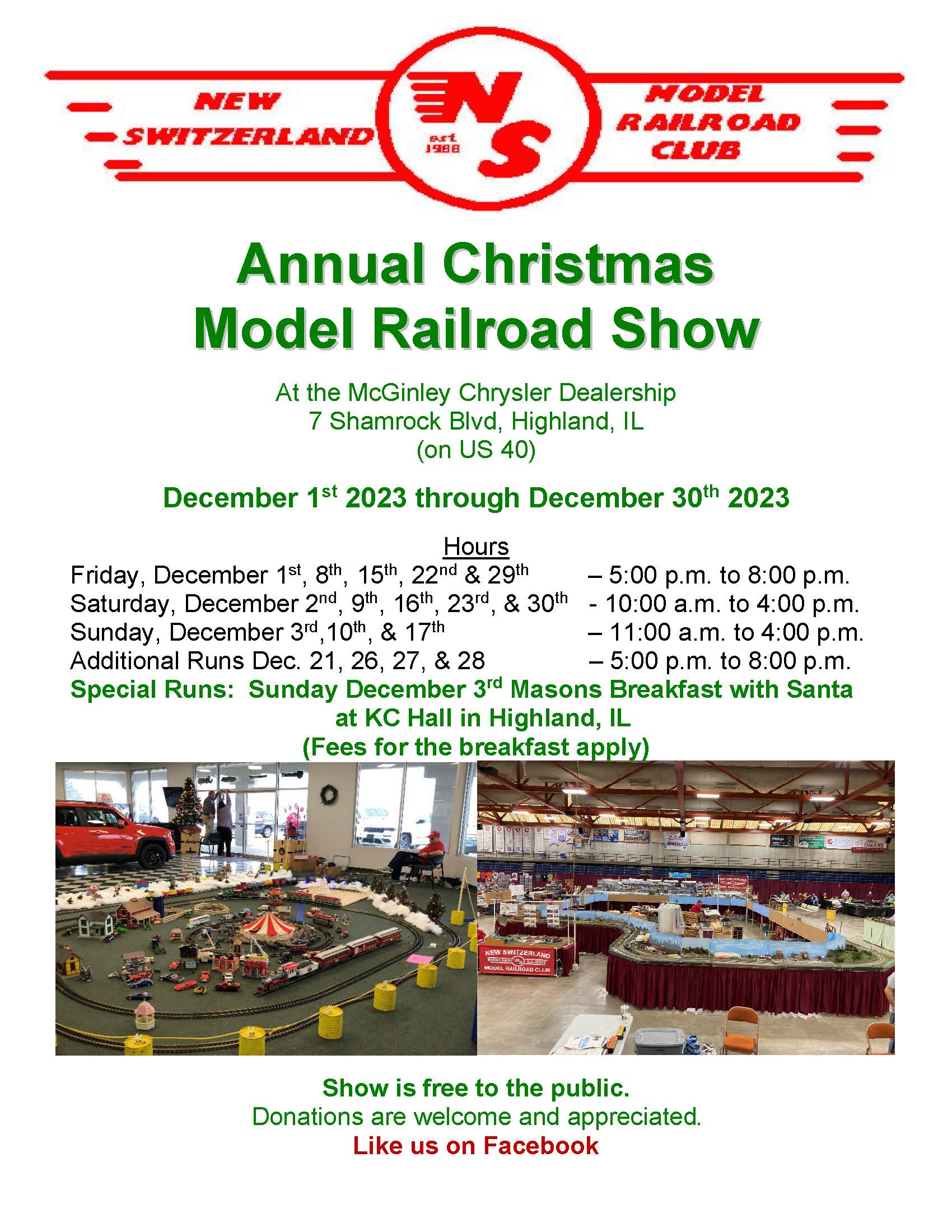 New Switzerland Model Railroad Club Christmas Model Railroad Show